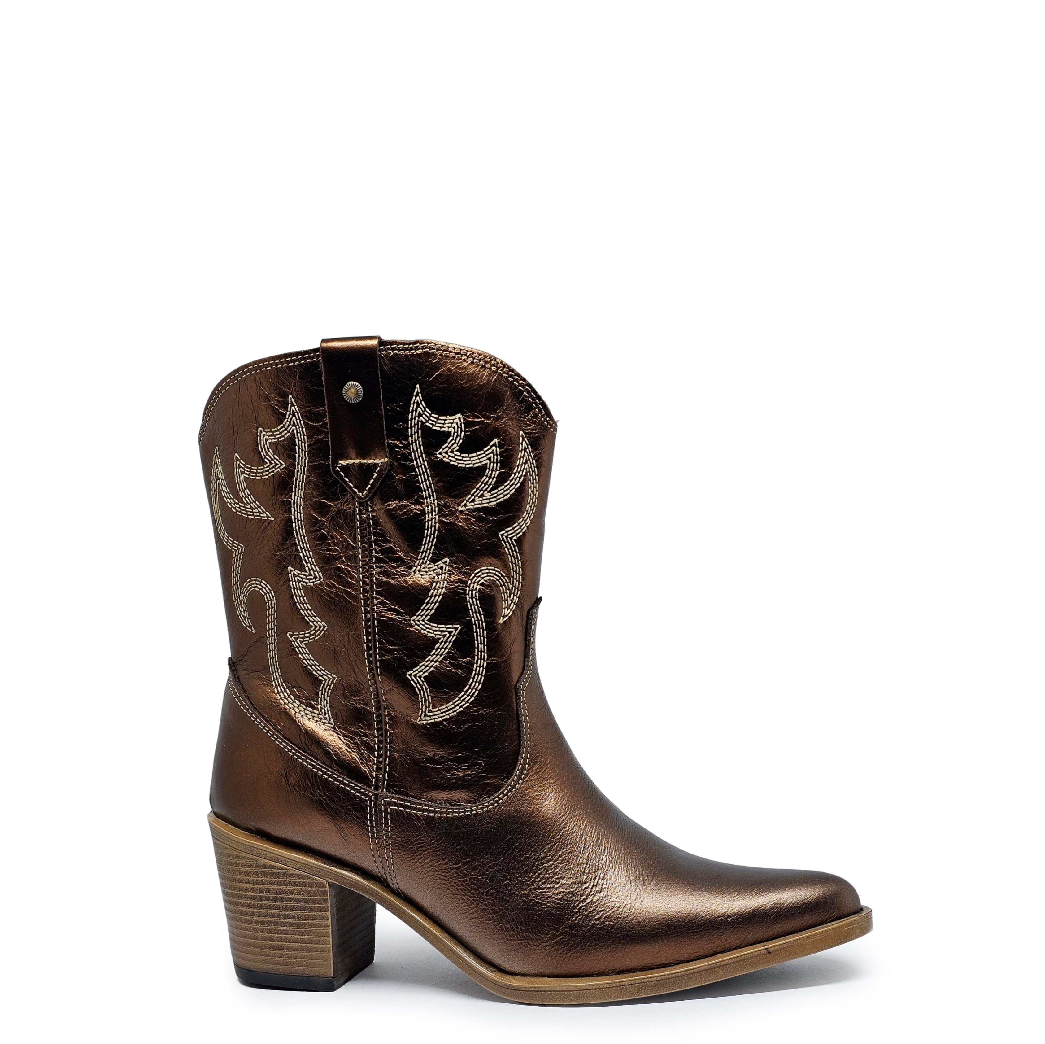 Botín cuero WESTERN Bronze Dark