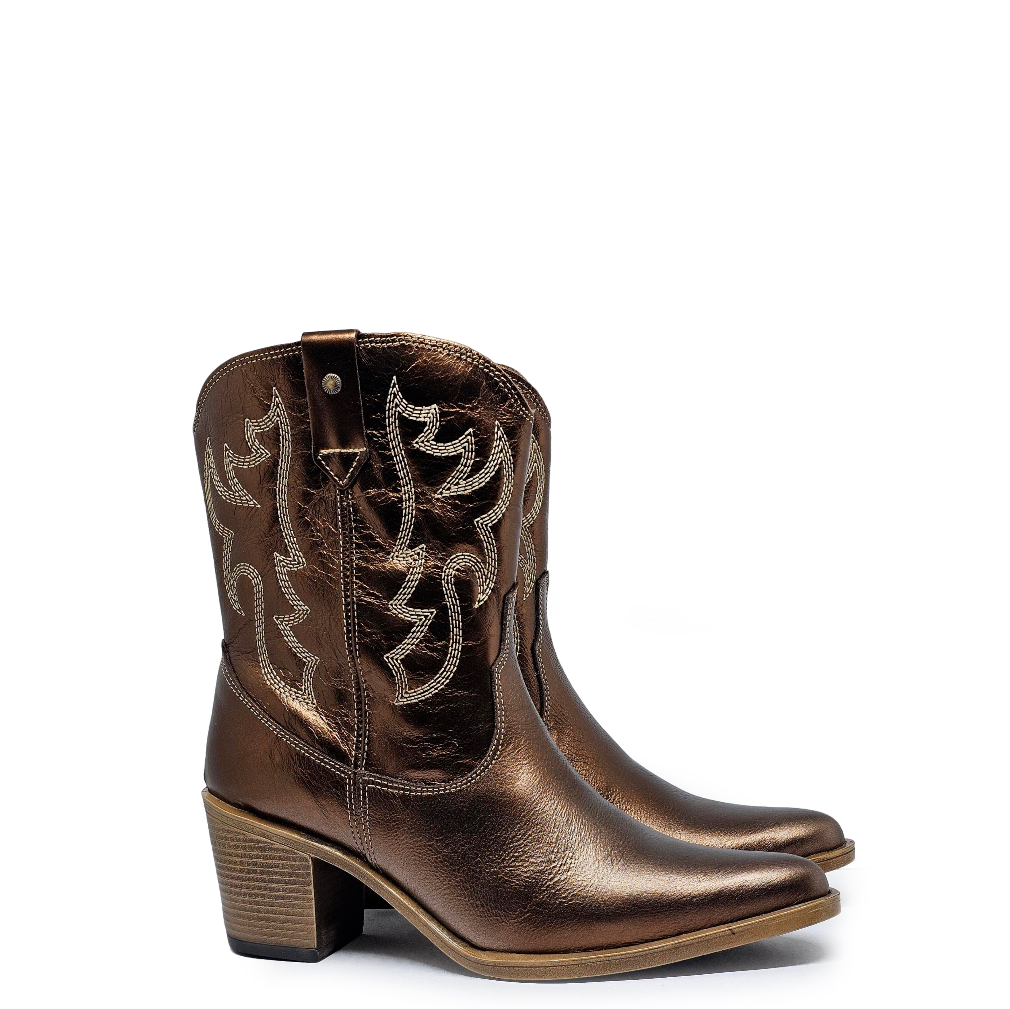 Botín cuero WESTERN Bronze Dark