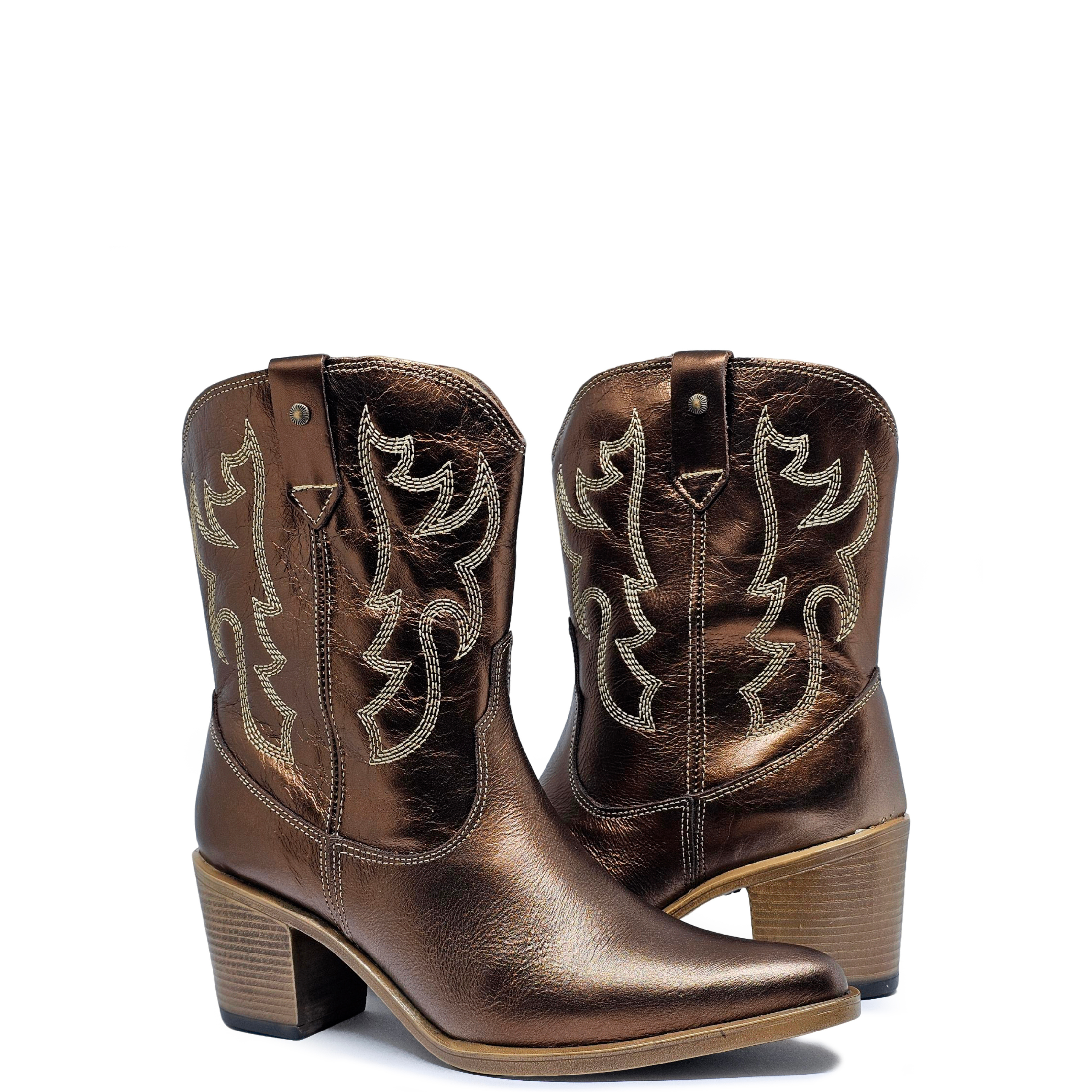 Botín cuero WESTERN Bronze Dark