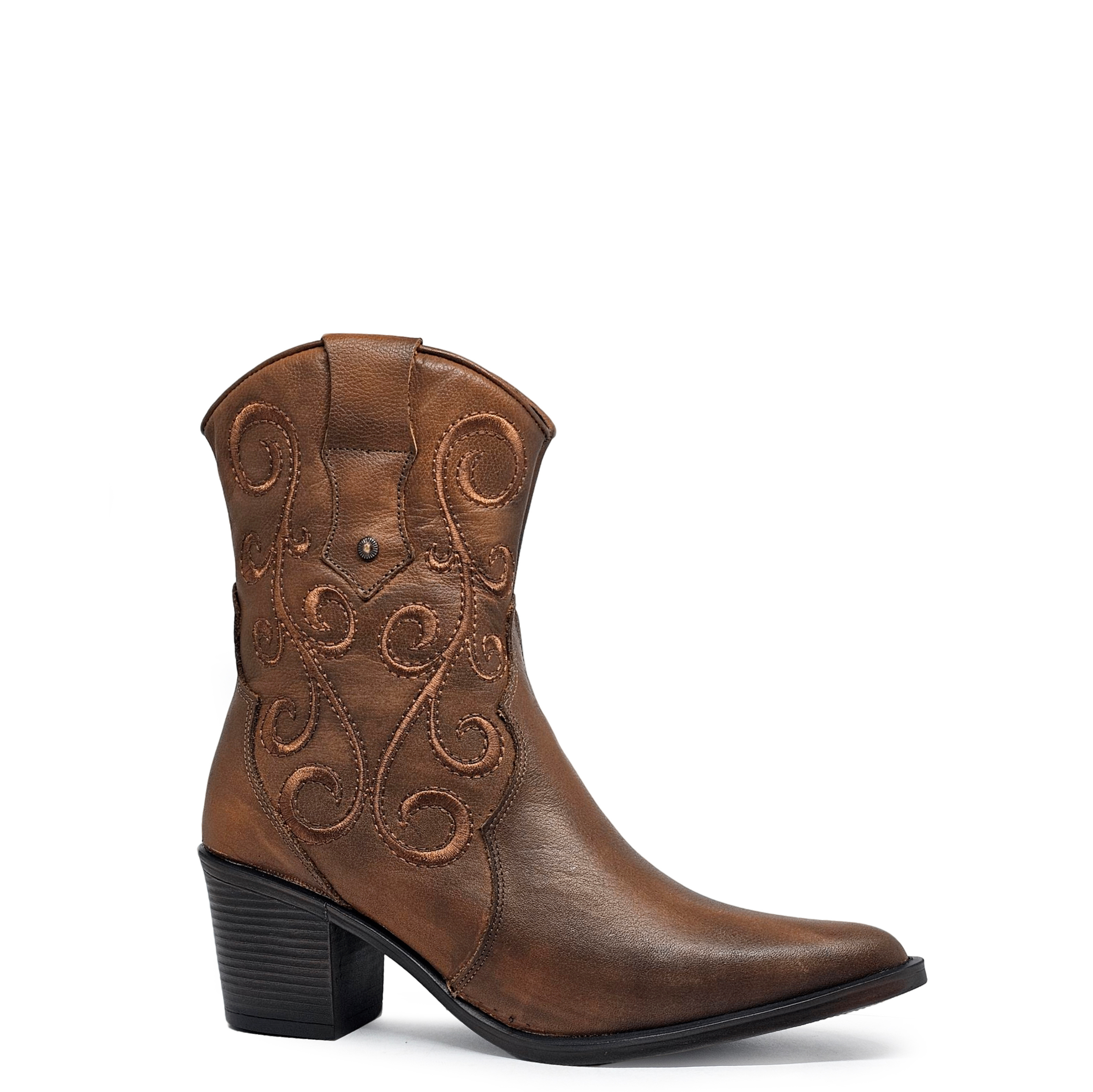 Botín cuero SAGE Tan Vintage