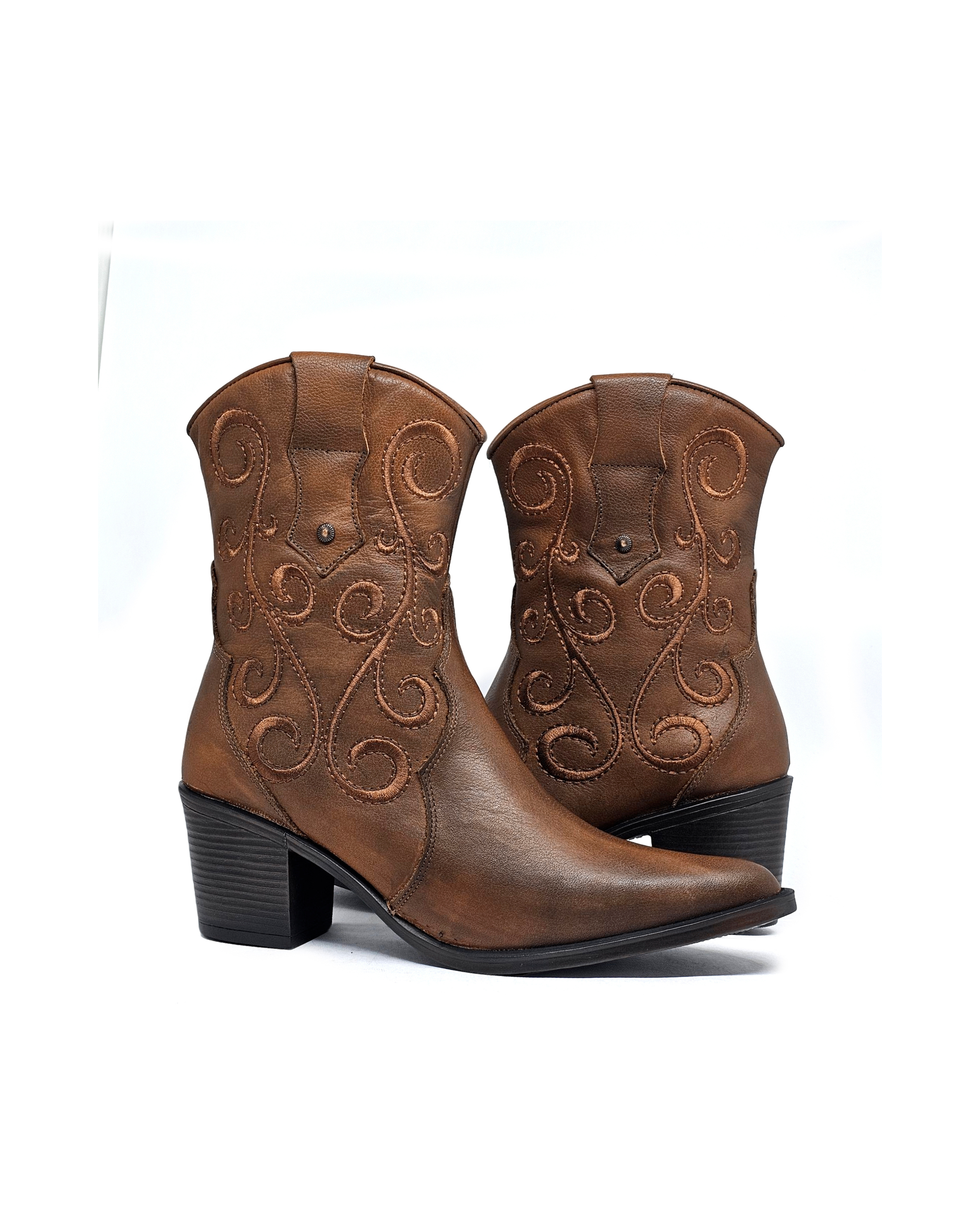 Botín cuero SAGE Tan Vintage