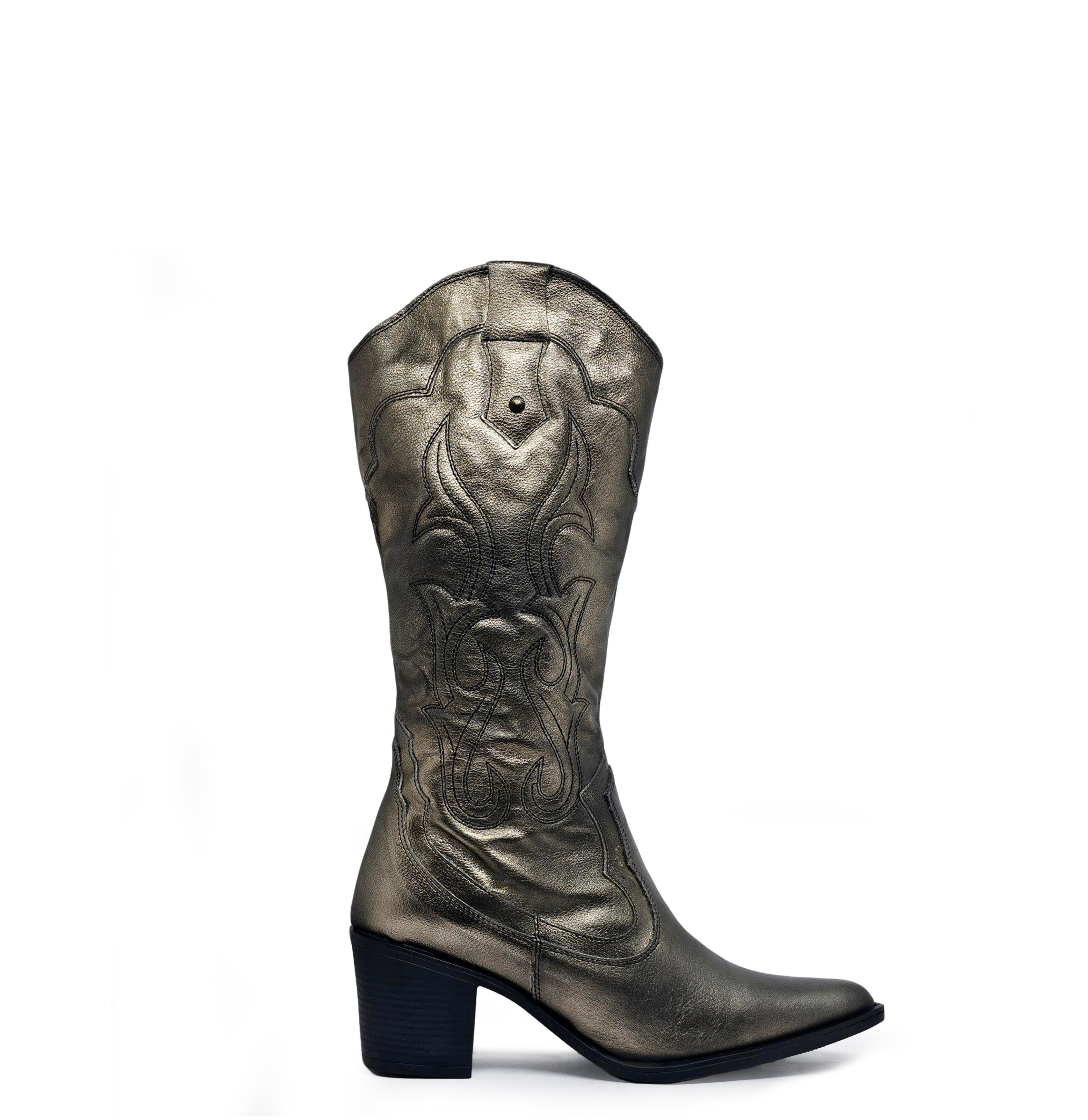 Bota cuero INDÓMITA Plata Envejecida