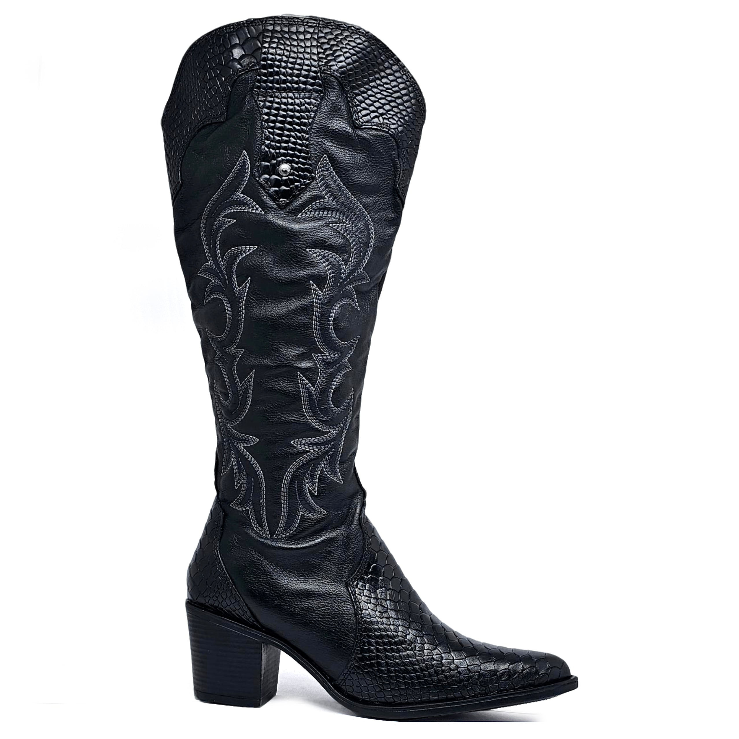 Bota cuero BULLET Dual-wear Anaconda Negro