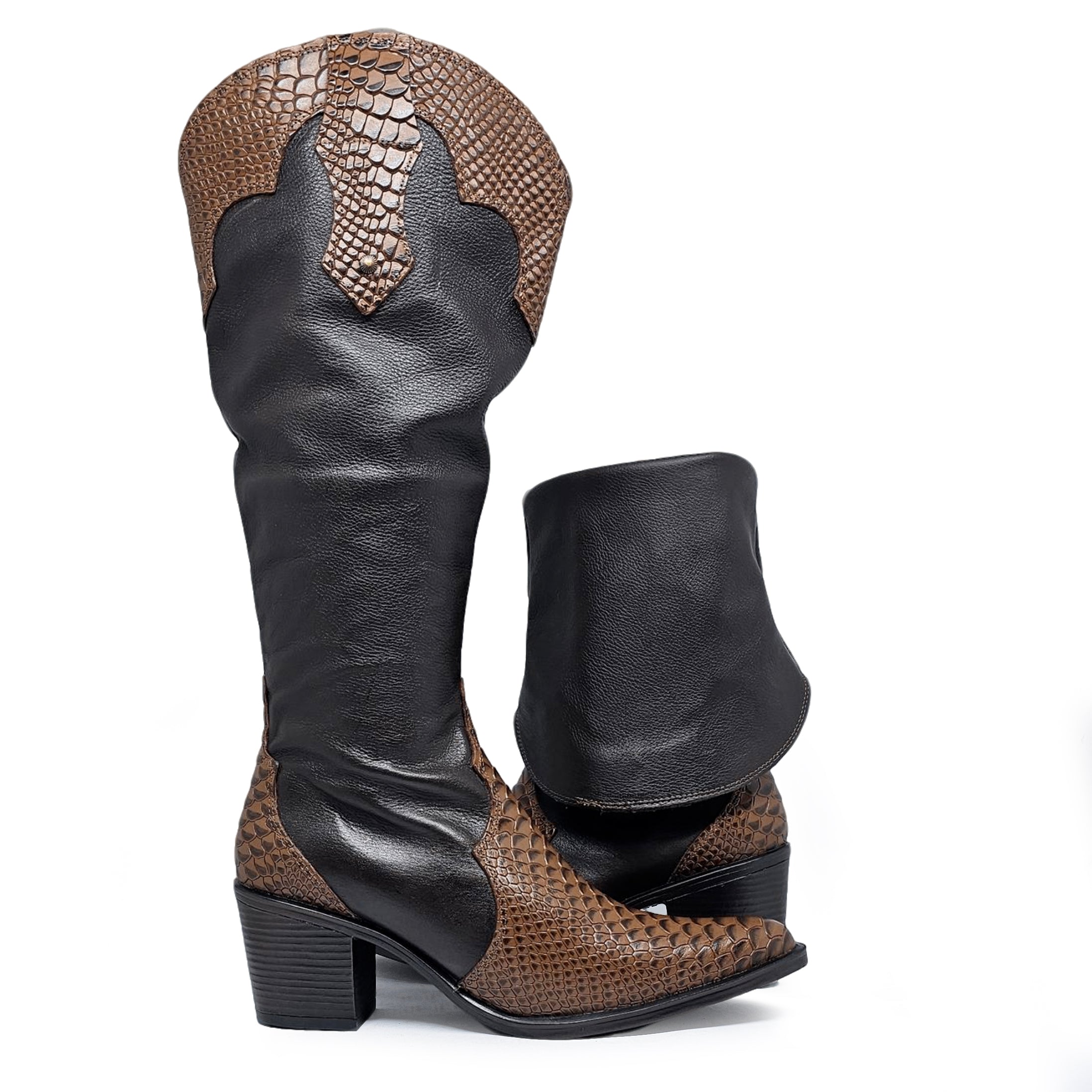 Bota cuero HAVEN Dual-wear Anaconda Havana