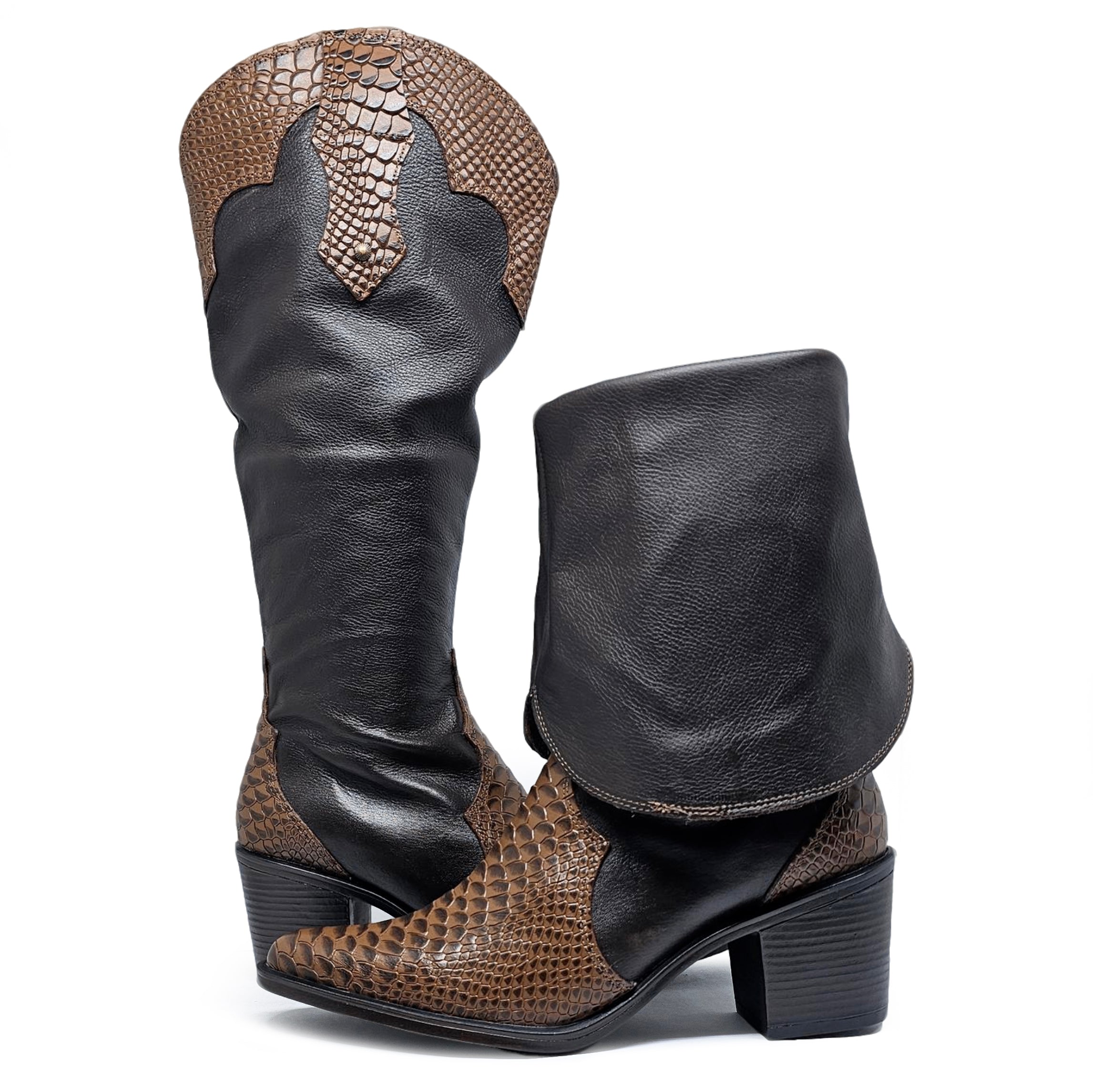Bota cuero HAVEN Dual-wear Anaconda Havana