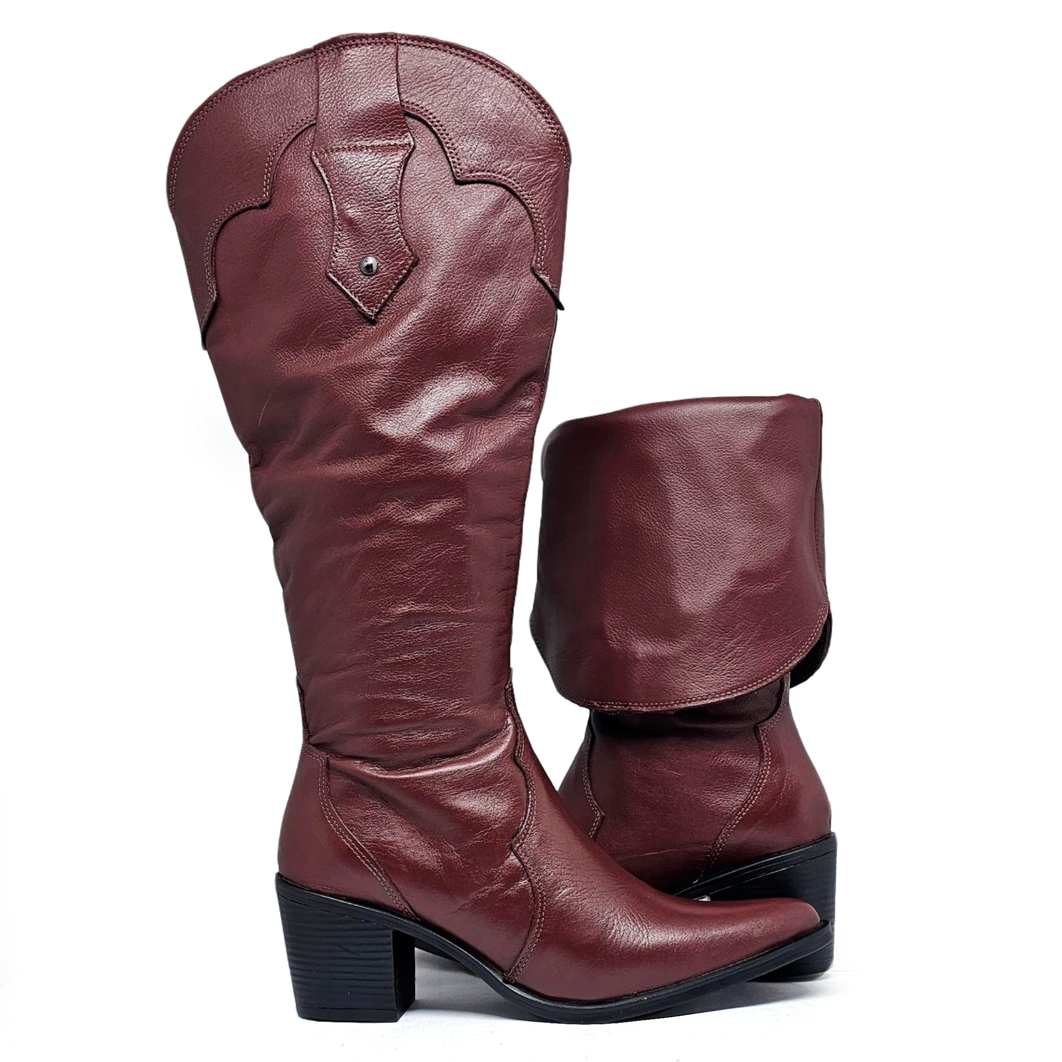 Bota cuero HAVEN Dual-wear Merlot