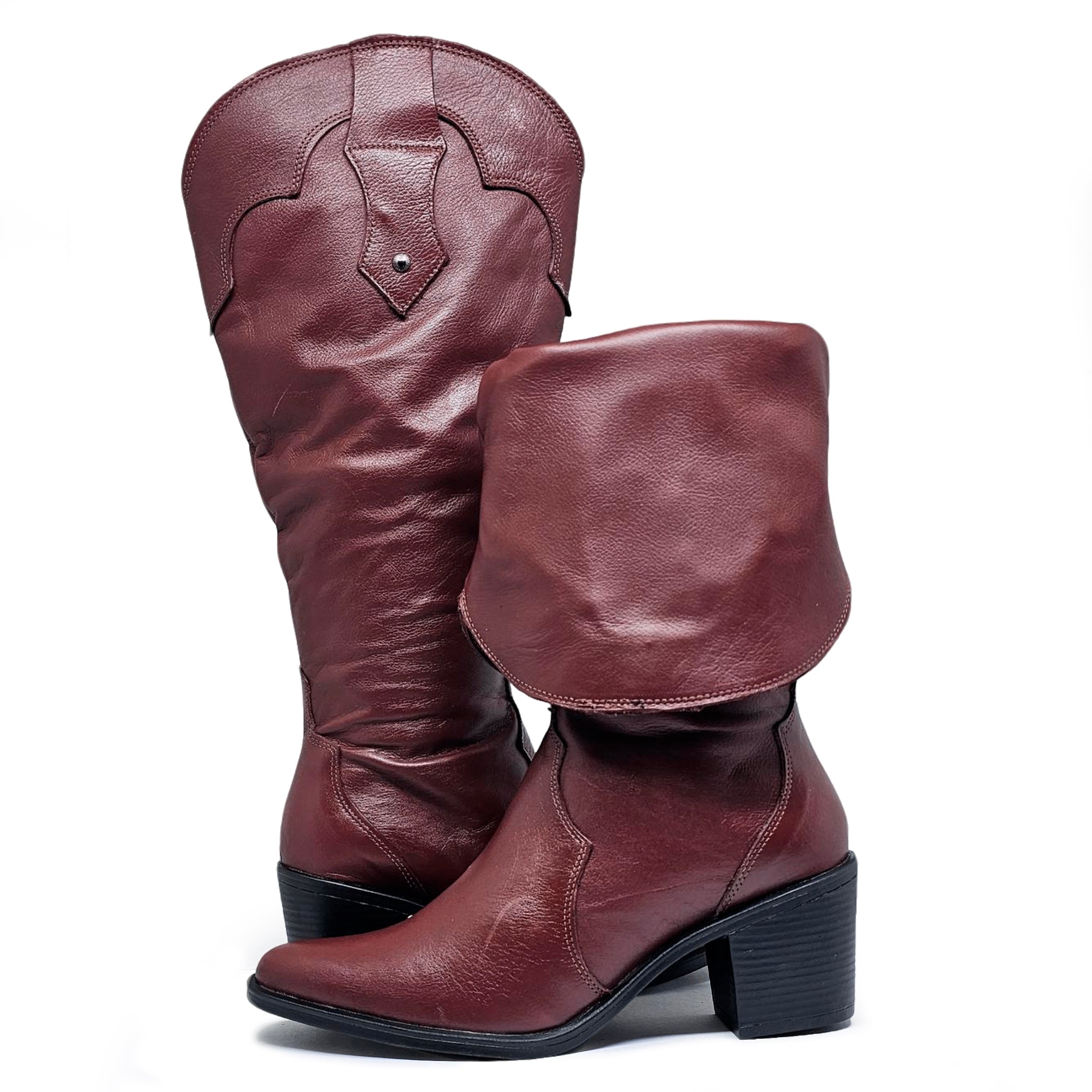 Bota cuero HAVEN Dual-wear Merlot