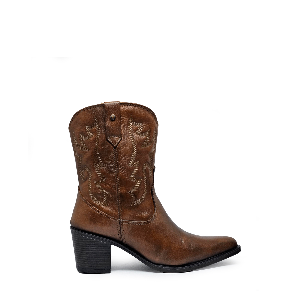 Botín cuero WESTERN Tan