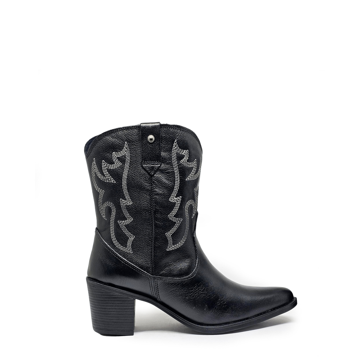 Botín cuero WESTERN Negro