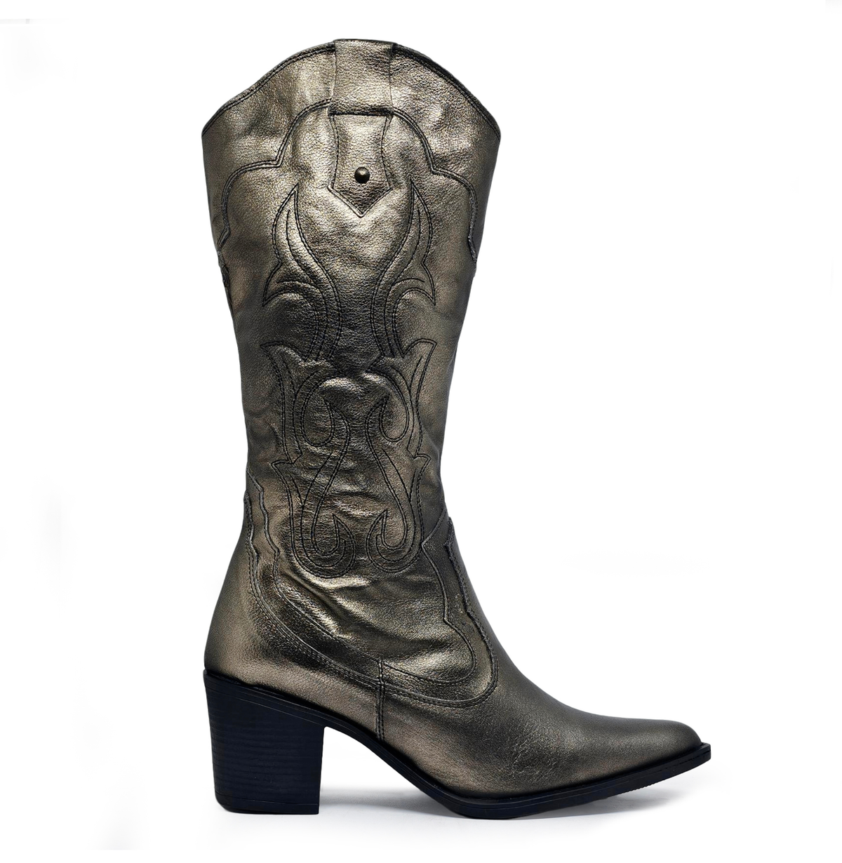 Bota cuero INDÓMITA Plata Envejecida