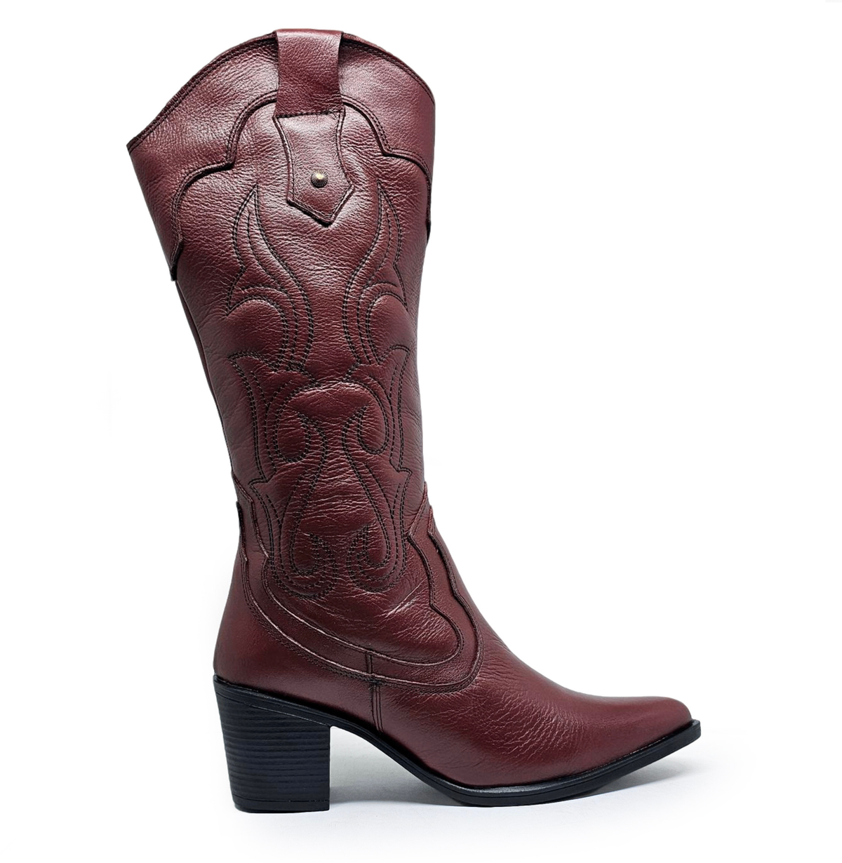 Bota cuero INDÓMITA Merlot