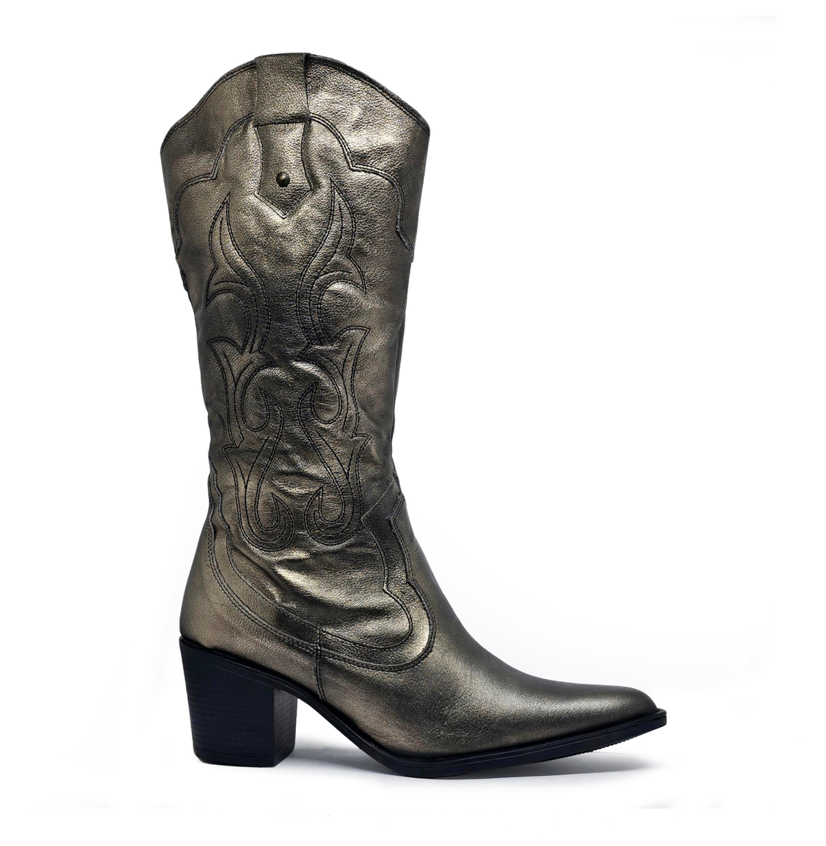 Bota cuero INDÓMITA Plata Envejecida