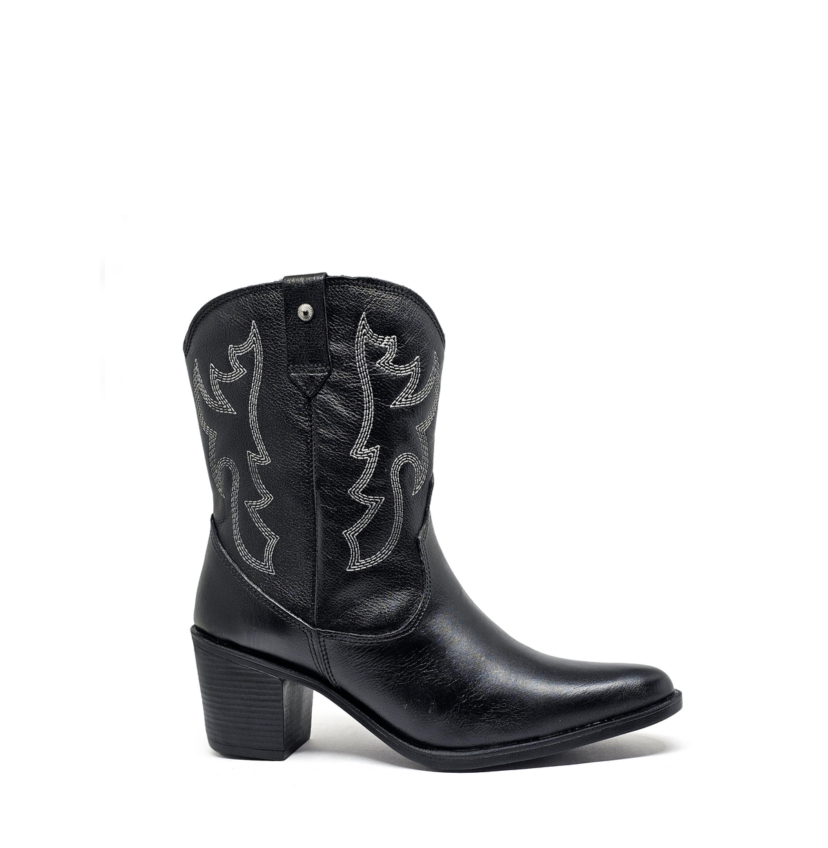 Botín cuero WESTERN Negro