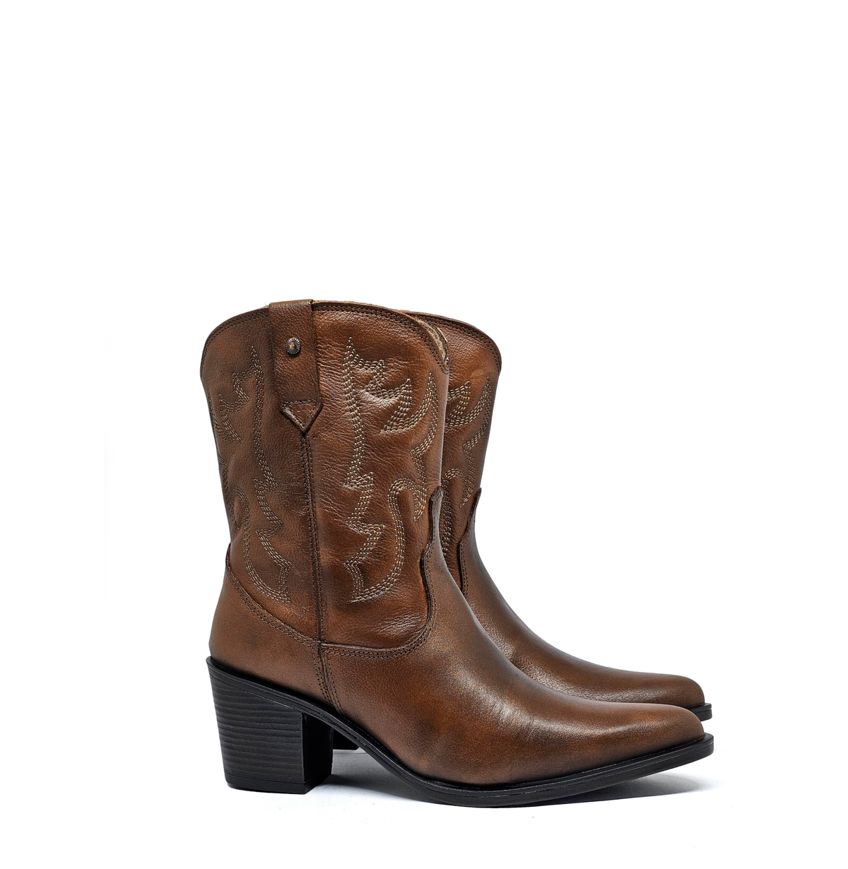 Botín cuero WESTERN Tan