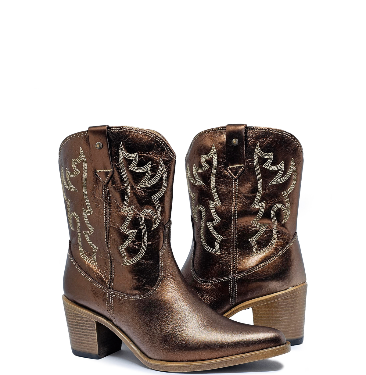 Botín cuero WESTERN Bronze