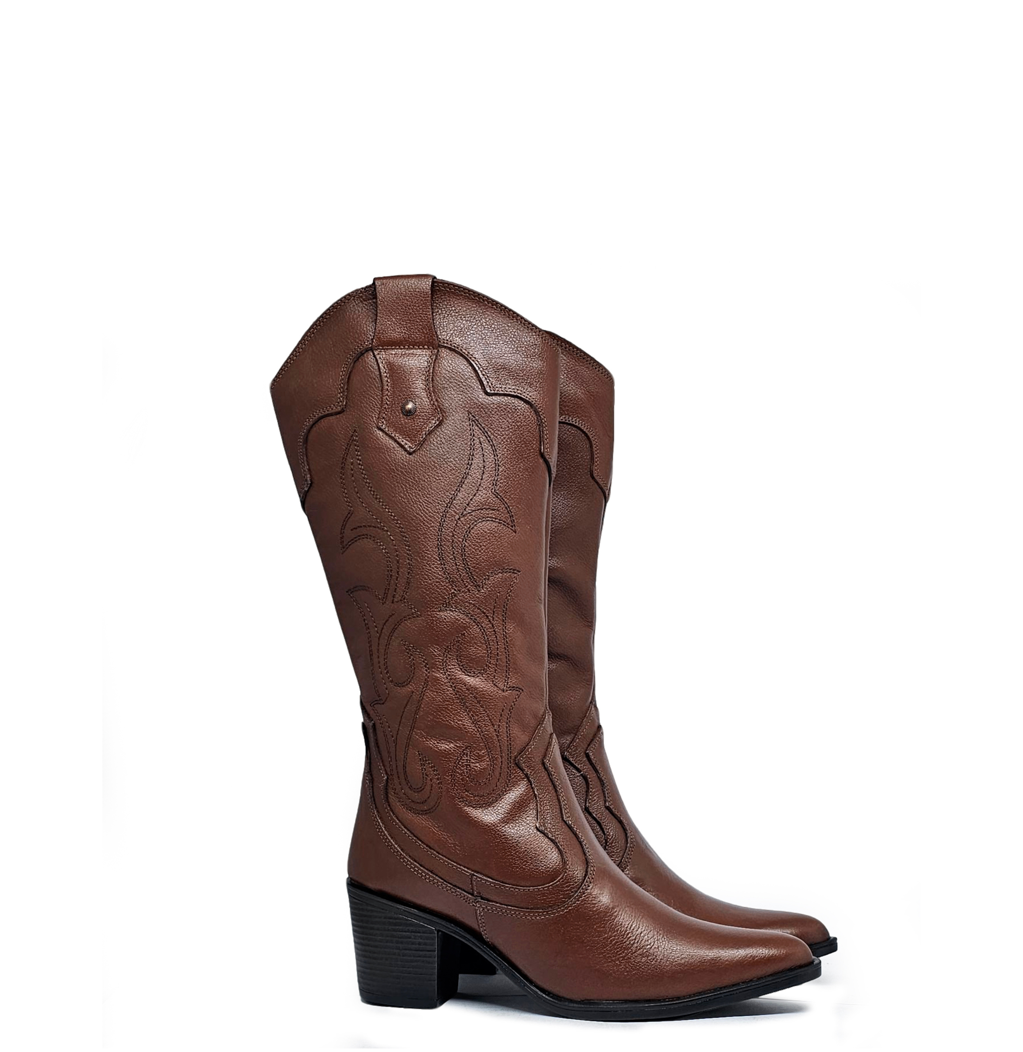 Bota cuero INDÓMITA Caoba Burned