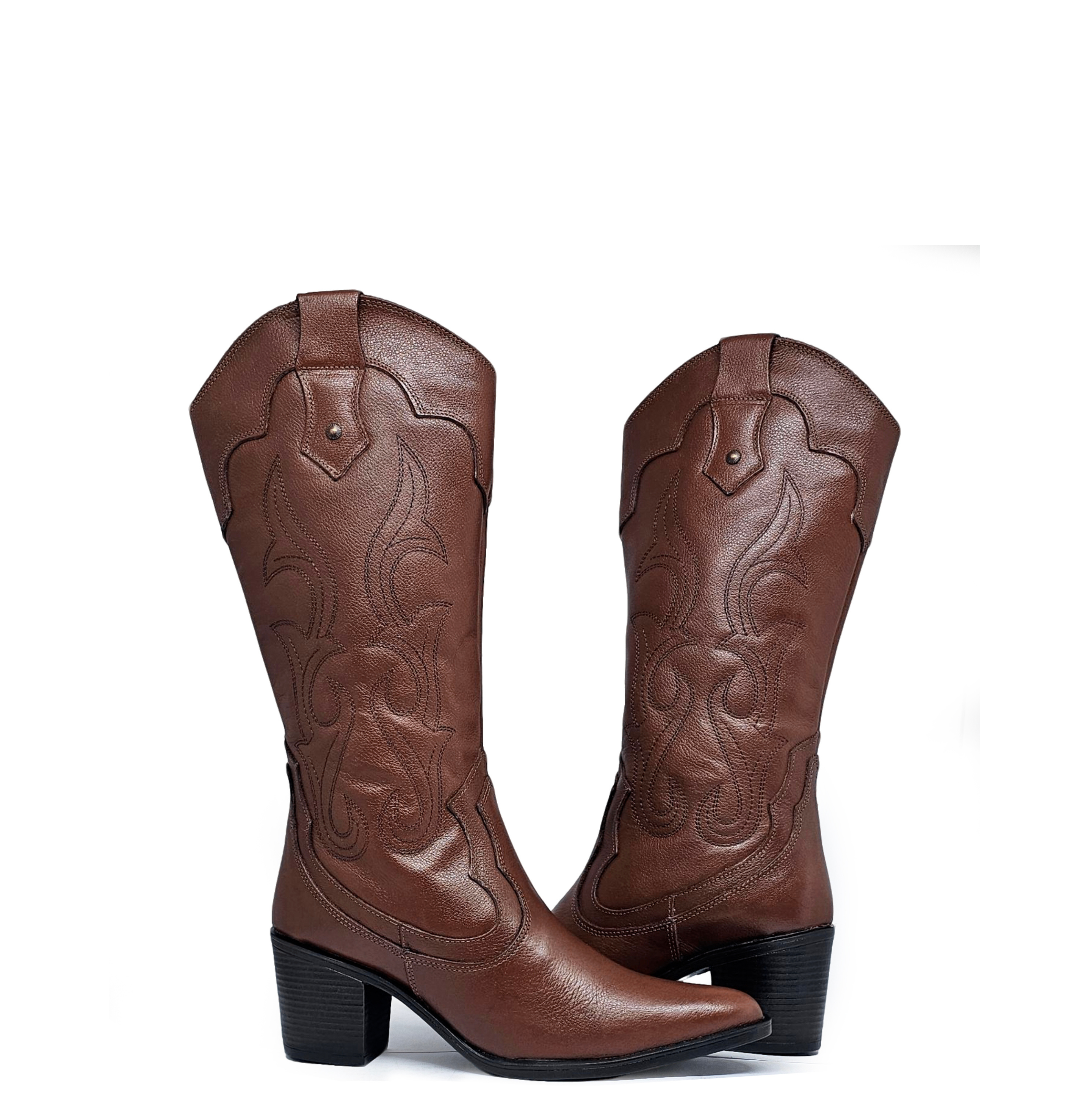 Bota cuero INDÓMITA Caoba Burned