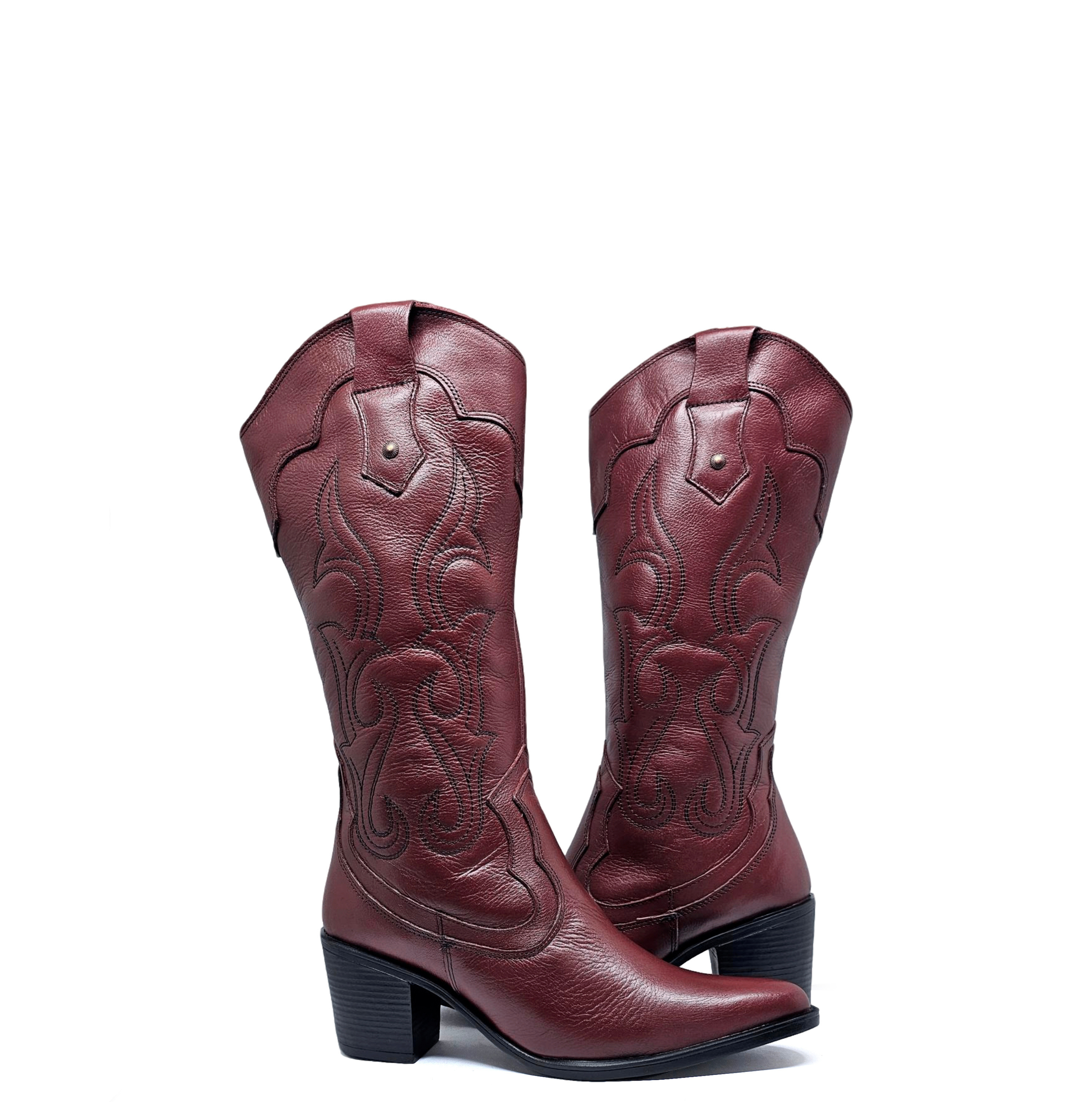 Bota cuero INDÓMITA Merlot