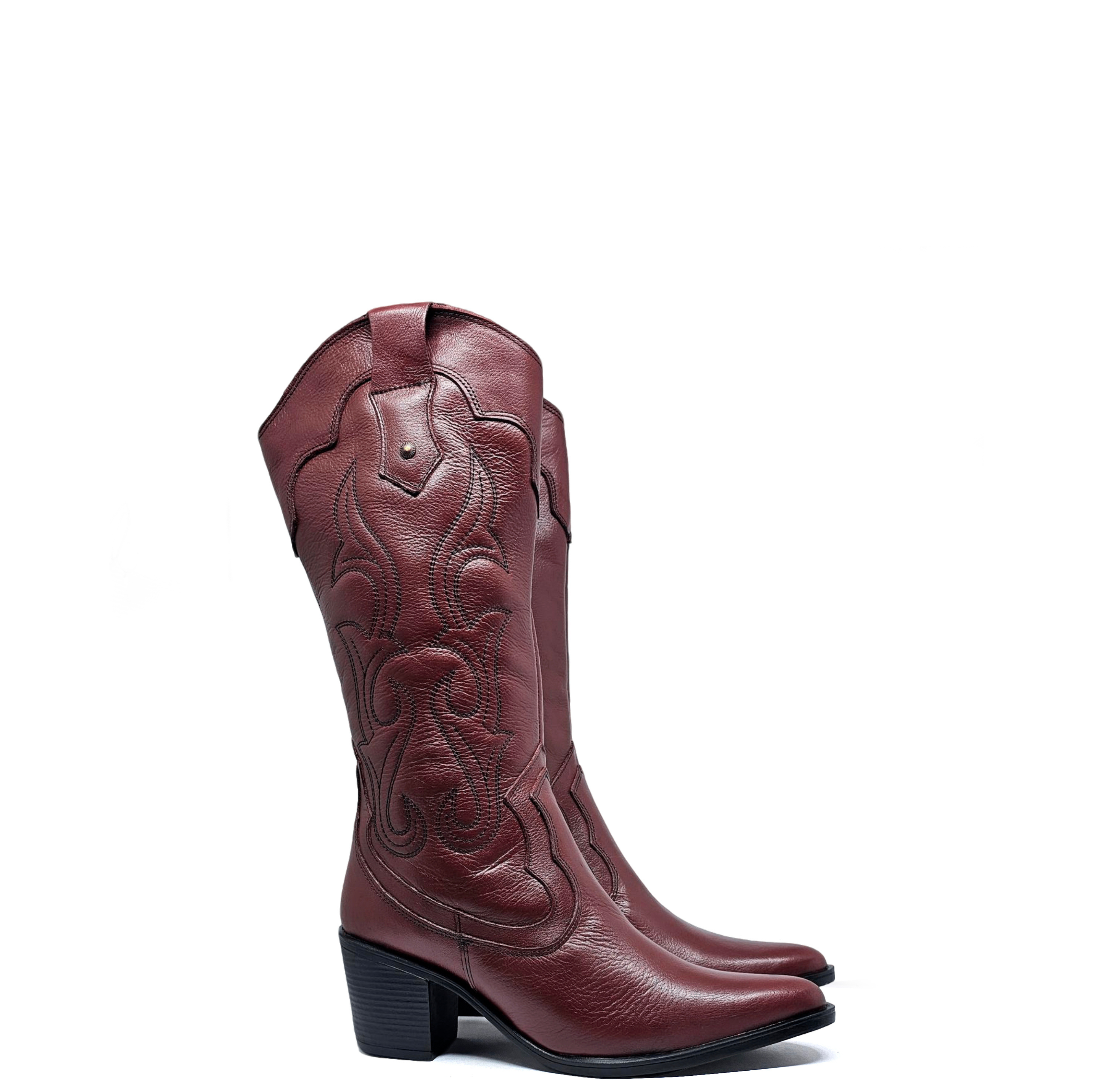 Bota cuero INDÓMITA Merlot