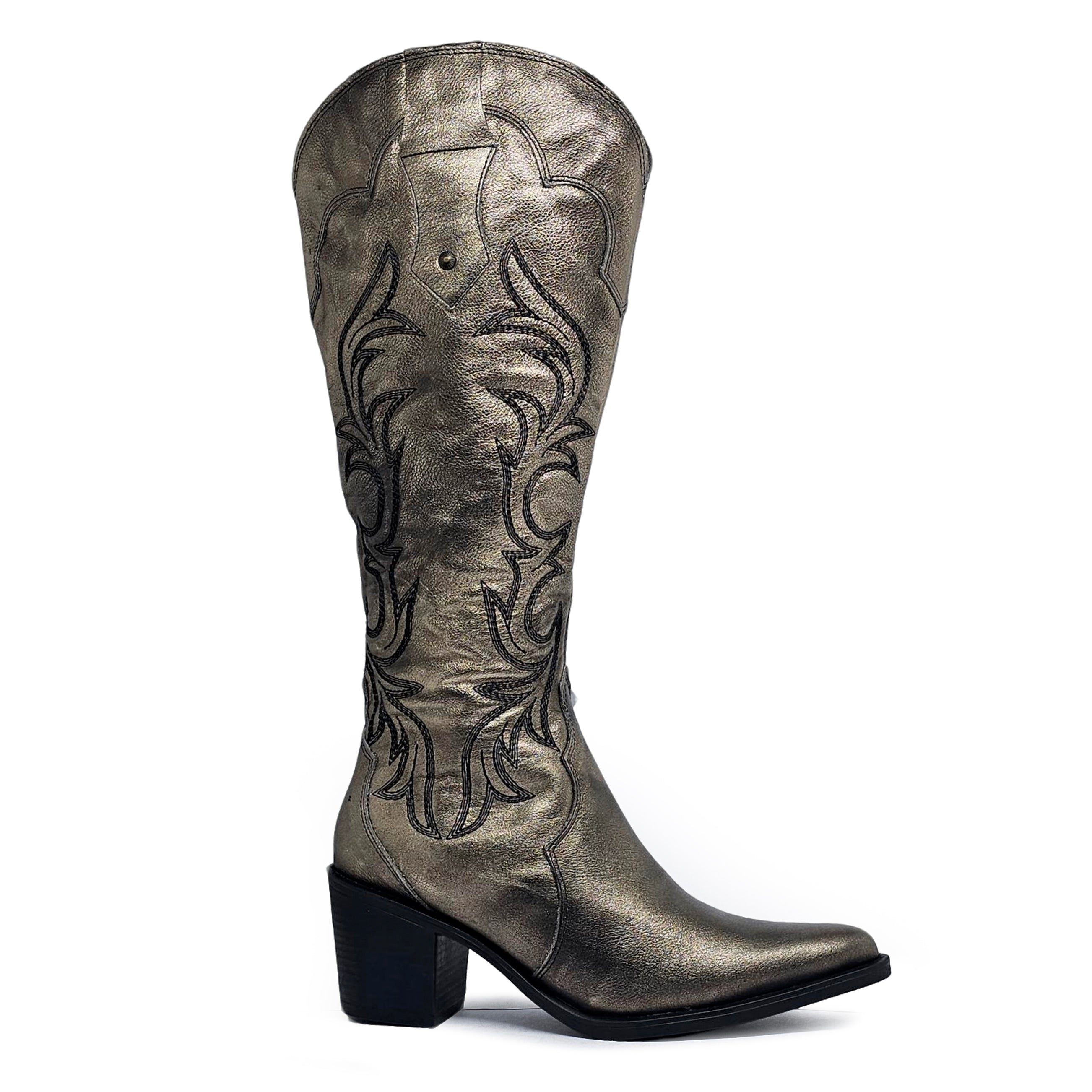 Bota cuero BLAZE Dual-wear Plata Envejecida